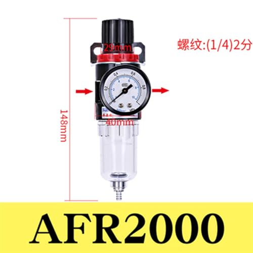 Regulador de filtro de aire AFR-2000 de 1/4 con medidor de presión de compresor 2