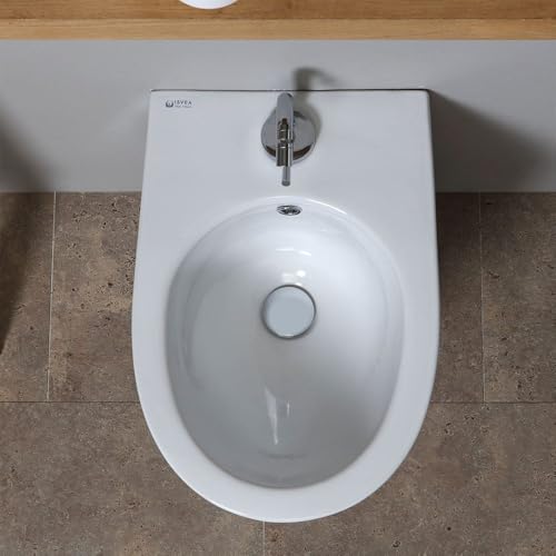 Kiamami Valentina - Bidet Sospeso Serie Tuckett | Design Moderno e Linee Morbide | 100% Ceramica | Singolo