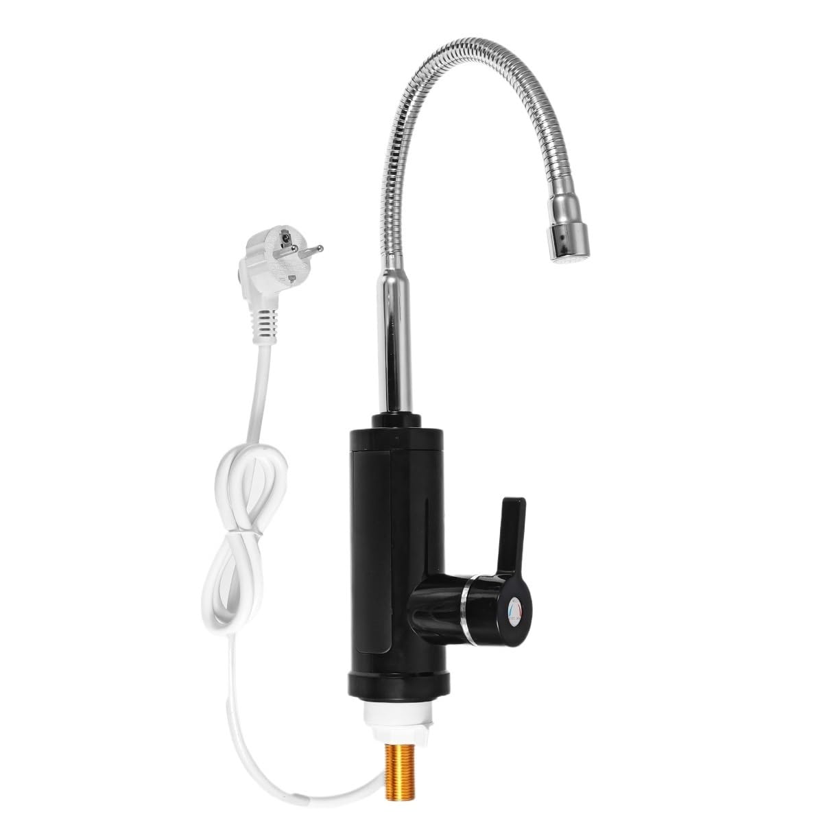 Electric Tap 3000W 220V Electric Kitchen Flow Water Heater Tap Instant Hot Faucet Cold Heating Tankless with(Tape1 Black)