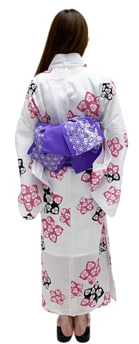 Dita ENSHU Women's Traditional Easy Wearing Kawaii Yukata Robe(Japanese Casual Kimono) Full Set 4 (Type S1) - Thumbnail 3