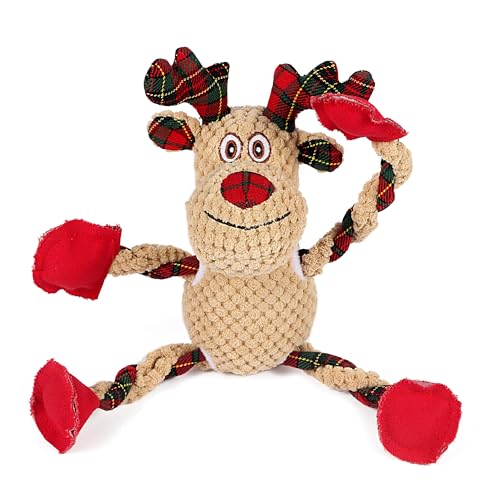 Juguete Navideño para Perros de Peluche, Sonoro y Masticable