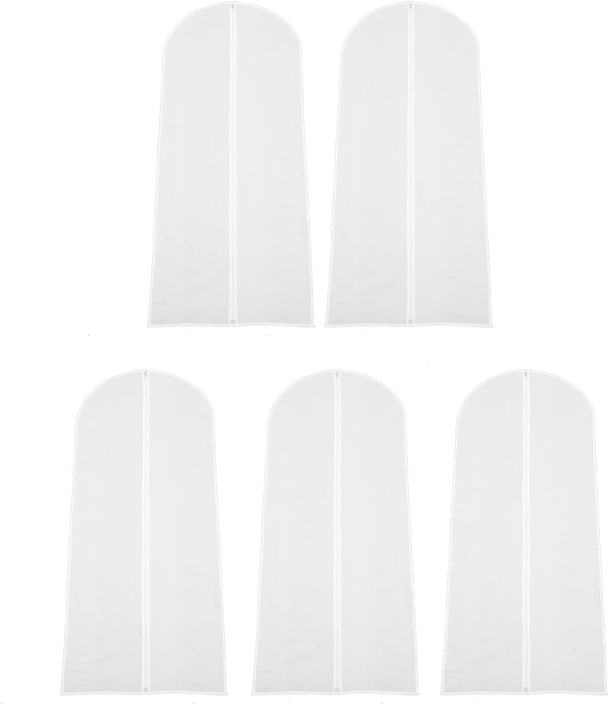 Cabilock Clear Garment Bag 5Pcs Garment Bag Clothes Cover
