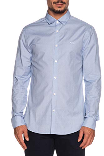 Preisvergleich Produktbild Armani Exchange Herren 6HZC12 Shirt, Celeste, S