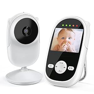Babyphone mit Kamera, 2,4″ Babyphone Baby Monitor mit 2X digitalem Zoom, VOX-Modus, Schlaflied, Wecker,Nachtsicht, Zwei-Wege-Gespräch