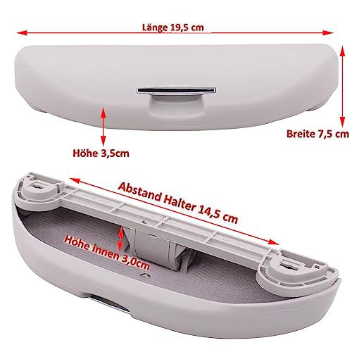 Doo Engy Brillenfach Brillenetui Brillenhalter Innenraum Sonnenbrille Halter Ablage Himmel Haltegriff grau für Golf 4 1J für Transporter T4 T5 für Jetta für Bora für Polo für Touran 1T für Sharan 7M