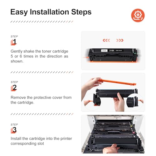 Image of v4ink 218X (Upgraded Chip) Compatible Toner Cartridge Replacement for HP 218A 218X for Use in HP Color Pro MFP 3301 3301cdw 3301fdw 3301sdw Pro 3201 3201dw Printer High-Yield (4 Pack Color)