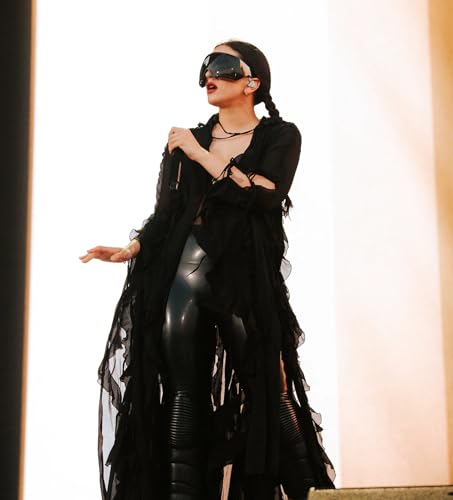 TYA Oversized Wrap Around Sunglasses for Women Men, Futuristic Rave Curved Lens Shades, Fashion Trendy Shield Sun Glasses4