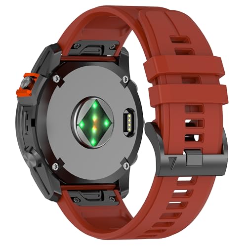 Image of XMUXI Compatible with Garmin Fenix 7X Pro Watch Band,Silicone Sport Strap 26mm for Fenix 8 51mm /Fenix 7X,6X,6X Pro,5X,5X Plus,3 HR,Tactix,Enduro,Instinct 2X,Quatix 3(No Watch)