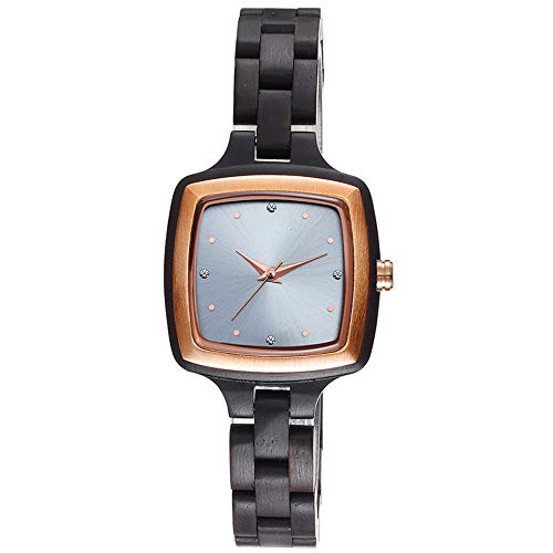 Montres en Bois pour Femmes, Montre en Bois de Quartz léger Fait à la Main, Bracelet Ajustable, Montre en Bois Naturel-C Cover