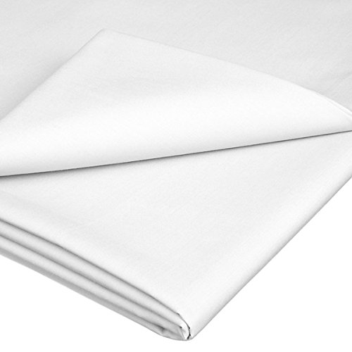 Drap plat de massage anti-usure en lin et coton blanc pour table de soin