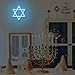 Star of David Neon Sign, Attivolife Hanukkah Decorations Jewish Star Shape Neon Light, LED Wall Decor for Home Office, Housewarming Birthday Gifts for Jews Judaism Women