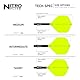 RED DRAGON Darts – Nitro Flite Integriert Flüge & Schäfte System – No.2 Form und Design – Schwarz & Gelb Farbe, Medium Länge