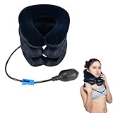 Nacken Cervical Traction,Kopf-Und Nackenstrecker,Nackenstrecker,Halskrause Mensch,Nackenstütze,Halskrause,Verstellbares Kopf-Und Nackenstrecker - Lindert Halsnapfspannung,Für Unterwegs Zuhause Im Büro
