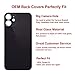 Perzework OEM Rear Back Glass Replacement for iPhone 12 6.1 inches with Reparing Toolkit and Pre-Installed Adhesive (Black)