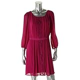 Jessica Simpson Women's Three Quarter-Sleeve Chiffon Dress