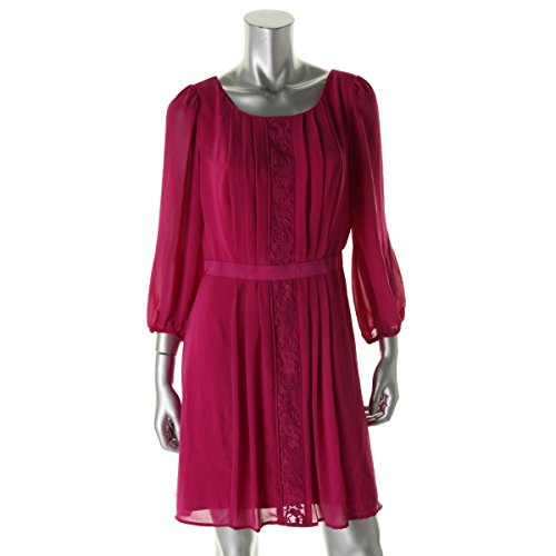 Jessica Simpson Women's Three Quarter-Sleeve Chiffon Dress