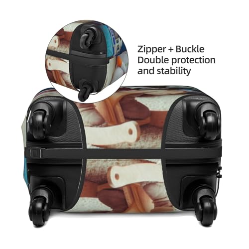 Custom Luggage Cover, Personalized Luggage Cover with Photo Text Name Logo,Double-Sided Custom Suitcase Covers for Luggages,Elastic Personalized Suitcase Protector for Travel Business (XL(29-32 inch))4