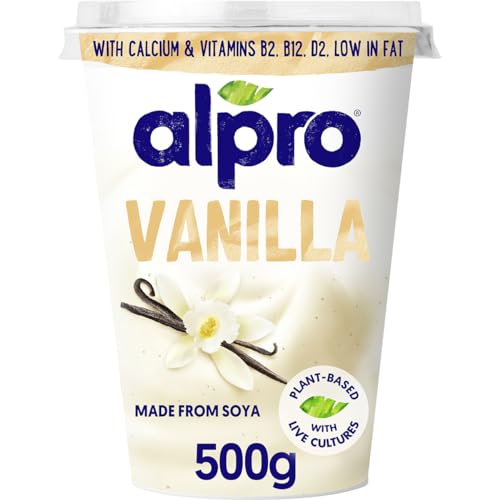 Alpro Vanilla, Plant-Based & Soya Yoghurt Alternative, Vegan & Dairy Free, Big Pot, 500g