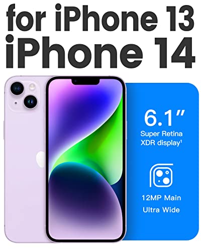 Mkeke For Iphone 14 Case & Iphone 13 Case Clear, New Designed Slim Phone Case Iphone 13 & 14 With Protective Bumper For Apple Iphone 14 / Iphone 13 6.1'' [Anti Yellowing] [Military Grade Protection] #TOP1