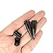 9MM Ear Stretching Kit Body Jewelry 2 Black Acrylic Tapers + 2 Steel Tunnels