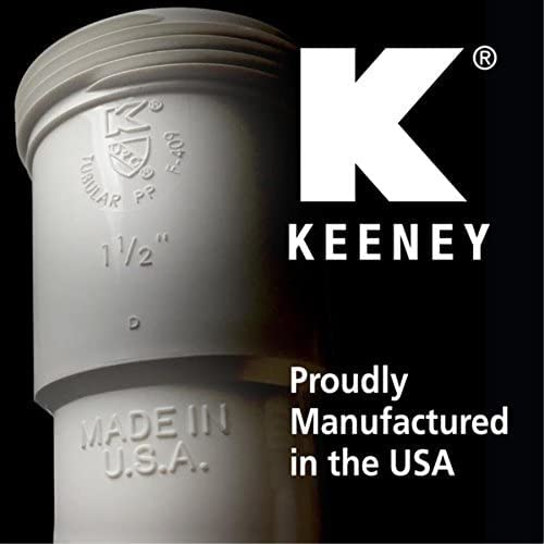 Keeney 400Pvck 1 1/2" Or 1 1/4" X 1 1/2" Plastic Pvc P-Trap With Reducing Washer, Tpr Washers, And Sch 40 Trap Adapter, White (2) #TOP4