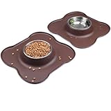 bronze katze barcelona 200ml für jede schale (11cm Durchmesser x 3cm Höhe), und eine matte von 23.5x23x3.5cm. Perfekt für besonders kleine Rassen & Zwergrasse