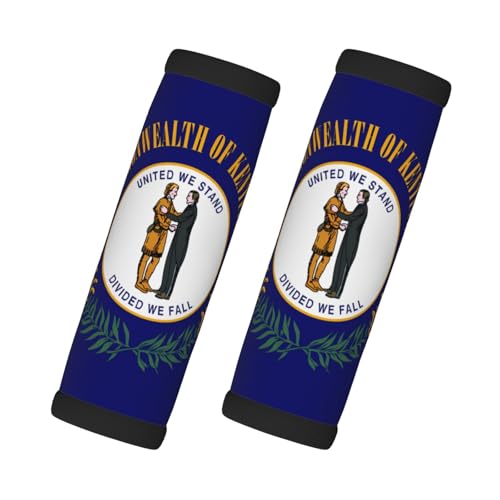 2 Pcs Luggage Handle Wraps, Kentucky State Flag Print Grip Handle Cover/Travel Bag Identifier for Suitcase Accessories