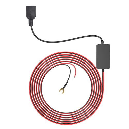 Hodeoo Hardwired USB Charger Kit - 5V USB A Power Cable for Dash Cams, GPS, SiriusXM Radio & Other Car Electronics