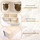 Hamster Haus aus Holz 22.5x18x8cm, Hamster Mehrkammernhaus, Hamster Versteck Hamster Haus Holz, Hamster Eckhaus Hamster Holzhaus Käfig für Zwerghamster, Rennmaus, Chinchilla und Kleine Haustiere