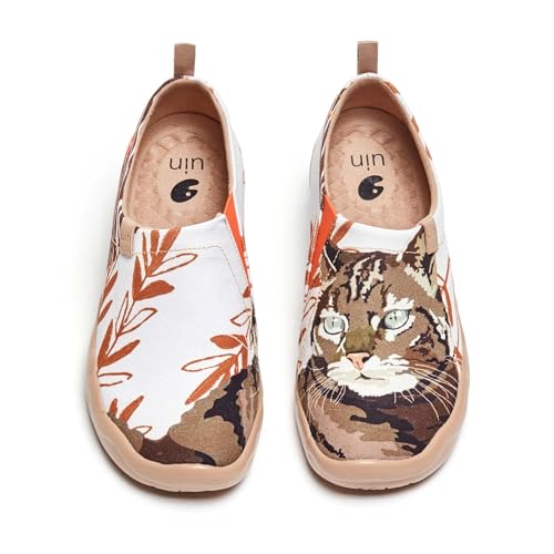 Image of UIN Women's Slip On Shoes Colorful Comfortable Lightweight Art Travel Sneakers Casual Floral Stylish Everyday Loafers