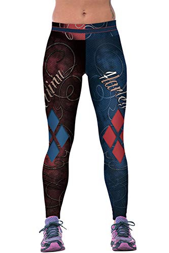 COCOLEGGINGS Ladies Color Block Stretch Leggings Baseball Football Training Pants One Size