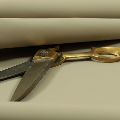 Redbrick Mill Fabrics Cream Soft Matte Finish Quality Vinyl Faux Leather Camper Van Upholstery Fabric (Per Metre)