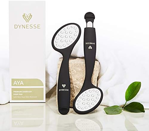 Premium Laser-Cut Foot File with Integrated Mini Hard Skin Remover. Callus Rasp with Ergonomic Design. Stainless Steel Feet Scrubber for Spa and Pedicure Care. Dead Skin Shaver and Scraper
