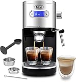 Gevi Espresso Machines 20 Bar Fast Heating Cappuccino Machine with Milk Frother for Espresso, Latte and Mocha, 1.2L Water Tank, Black, 1350W Gevi Espresso Machines 20 Bar Fast Heating Cappuccino Machine with Milk Frother for Espresso, Latte and Mocha, 1.2L Water Tank, Black, 1350W
