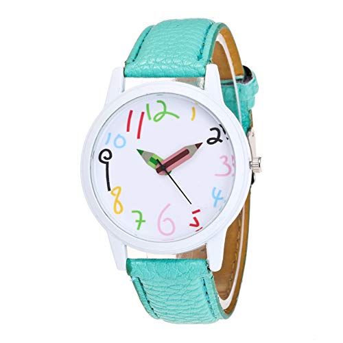 jingyuu Lindo Reloj de Estudiante, Reloj de niño y niña?Verde?