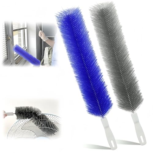 Bendable Microfiber Head 2026 Upgraded Fan Cleaner Brush Reusable Dust Remover Washable ldeal for Electric Fans Air Conditioning Home Car Vents Curtain (Mixed 2 Pcs)