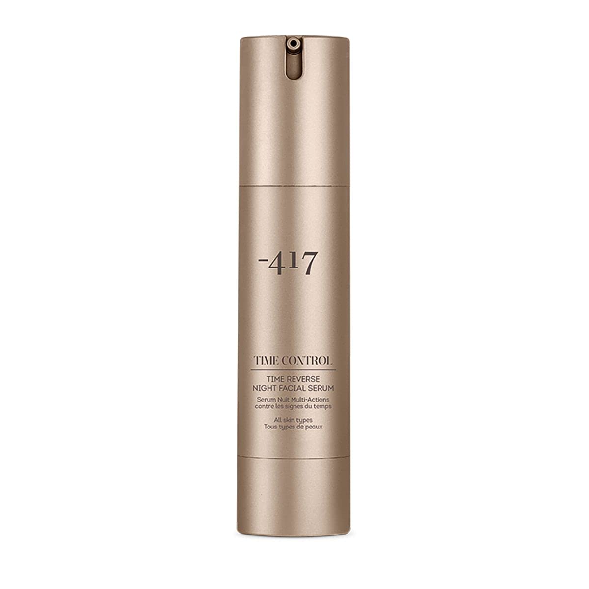 -417 Dead Sea Cosmetics Time Reverse Night Facial Serum 1.7 oz. - Multi Action Anti Aging Vegan Serum -Fights Wrinkles & Nourish your skin Infused w/Jojoba Oil & Shea Butter - Time Control Collection