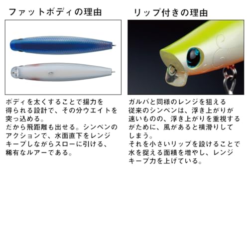 ダイワ(DAIWA) モアザン ガルバ７３Ｓ ハッピーレモン 3枚目