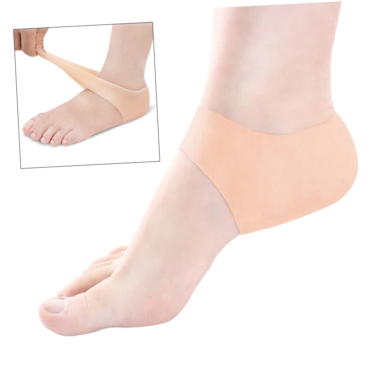 Healeved Heel Pads Heel Protection Gel Heel Sleeves Protector Pads Foot Moisturizing Sleeves for Prevention Skin Care Protector