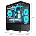 Sevenhero EMBL Micro ATX PC Case with 3 ARGB Fans, Compact Gaming Computer Case with Tempered Glass for Panoramic View, Supports 280mm AIO Cooler and 330mm GPU, Mini Tower for mATX ITX, USB 3.0, Black