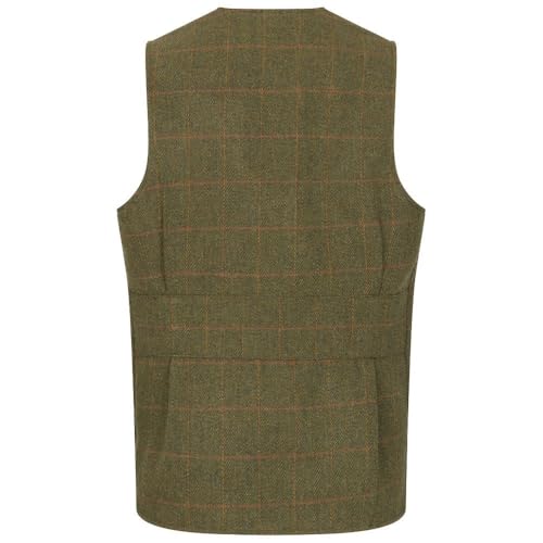 Walker and Hawkes Men's Derby Tweed Berston Waistcoat - Stylish Teflon-Coated Outerwear Vest with Moleskin Trim & Pockets4
