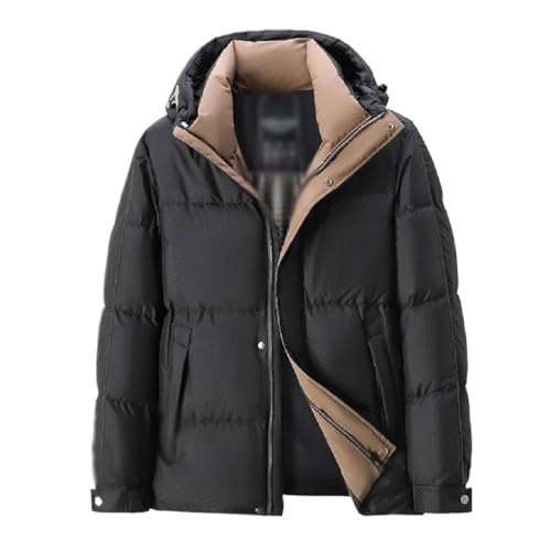 Doudoune d'hiver courte homme veste à capuche idée cadeau vêtements chauds pour papa XXL