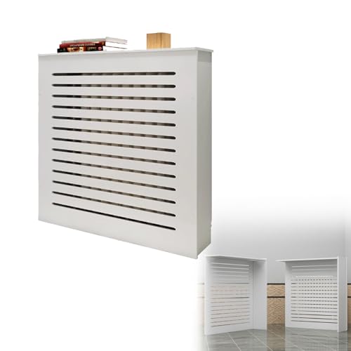 Cubreradiador De Lamas, Cubreradiador Blanco Moderno, Protección De Radiador, para Oficina En Casa Pasillo Sala De Estar Fácil De Limpiar Fácil De Colocar,L50*H50*T20 cm