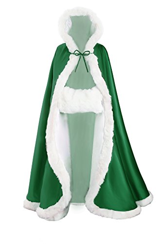 BEAUTELICATE Wedding Cape Hooded Cloak for Bride Winter Reversible with Fur Trim Free Hand Muff product thumbnail 14
