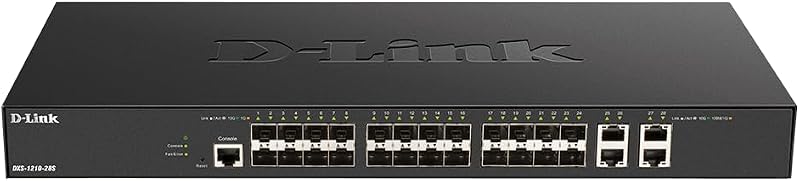 D-Link 10-Port 10G Gigabit Smart Managed Ethernet Switch | 4 10G + 24 1G/10G SFP+ Ports | L2 | VLAN (DXS-1210-28S)