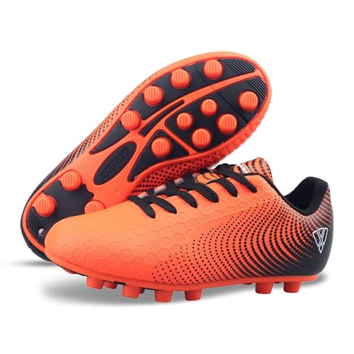 Image of Vizari Stealth Firm Ground Soccer Cleats - Lightweight, Sturdy, Comfortable for Kids and Youth - Excellent Traction, Cushioned Heel, Anti-Stretch Lining - Ideal for Boys and Girls
