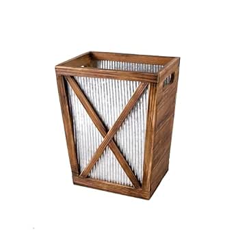 4 Creative Home Decor Ideas Using Waste Materials That Will Transform Your Space 9 Venalys Small Wood Trash Can Wastebasket, Rustic Barn Door Design, Farmhouse Wooden Storage Bin, Brown
