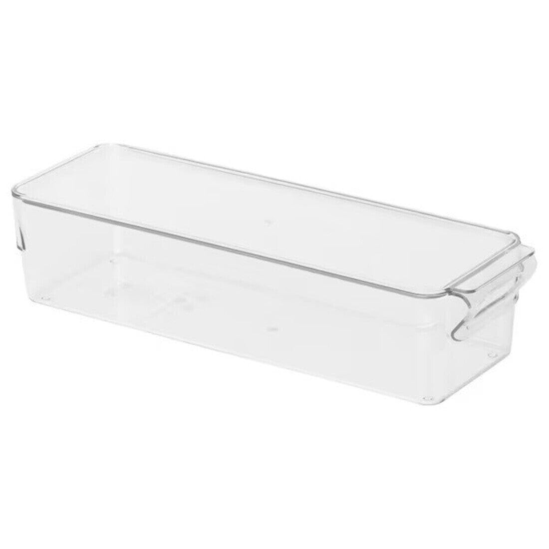 Ikea KLIPPKAKTUS Storage box with lid for fridge, transparent, 32x10x8 cm-image-38
