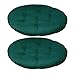 2 pièces Galettes de Chaise 35x35cm, Coussin de Chaise Rond Doux, Coussin pour Patio, Maison, Voiture, canapé, Bureau, Tatami décoration, Polyester (Vert)
