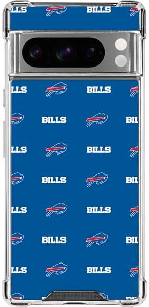 Skinit Clear Phone Case Compatible with Google Pixel 8 Pro - Officially Licensed NFL Buffalo Bills Blitz Series Design
